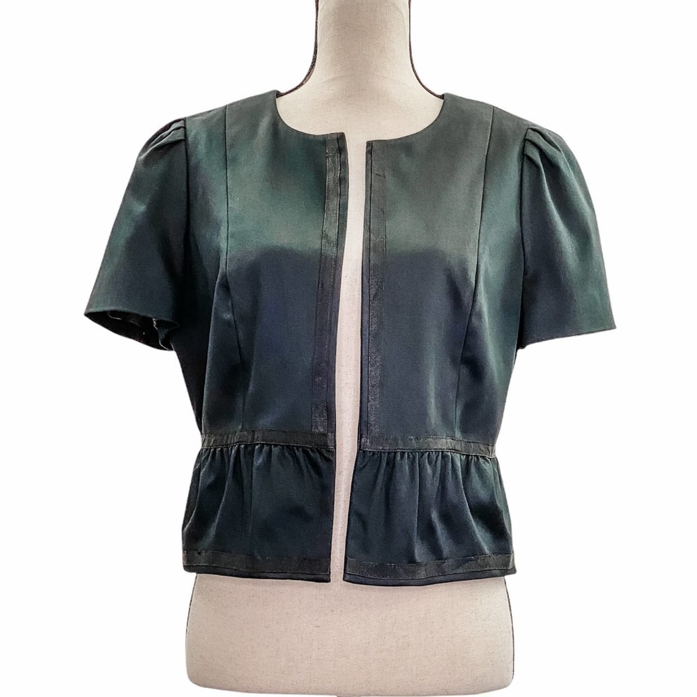 WORTHINGTON Black Embroidered Cardigan Sweater
